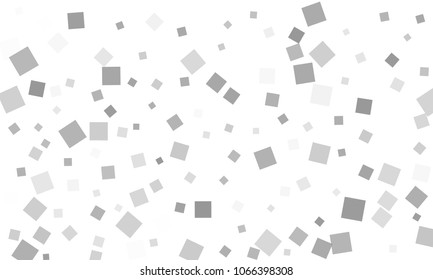 Grey Confetti in the Form of Rectangles on White Background