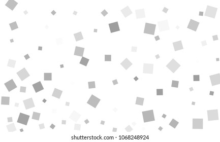 Grey Confetti in the Form of Rectangles on White Background