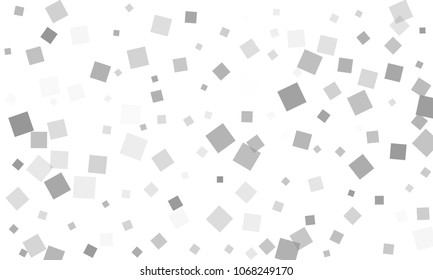 Grey Confetti in the Form of Rectangles on White Background