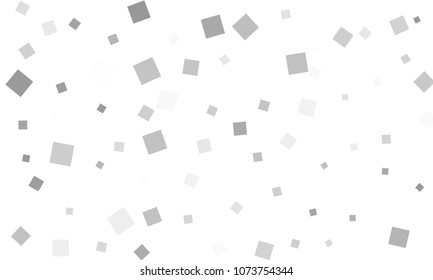Grey Confetti in the Form of Rectangles on White Background