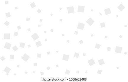 Grey Confetti in the Form of Rectangles on White Background