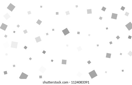 Grey Confetti in the Form of Rectangles on White Background