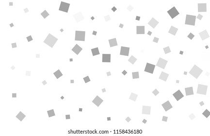 Grey Confetti in the Form of Rectangles on White Background