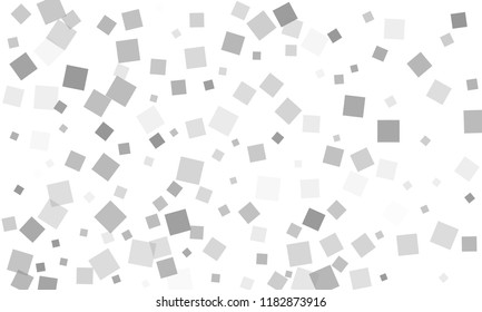 Grey Confetti in the Form of Rectangles on White Background