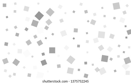 Grey Confetti in the Form of Rectangles on White Background