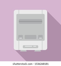 Grey console icon. Flat illustration of grey console vector icon for web design