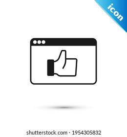 Grey Consumer or customer product rating icon isolated on white background.  Vector