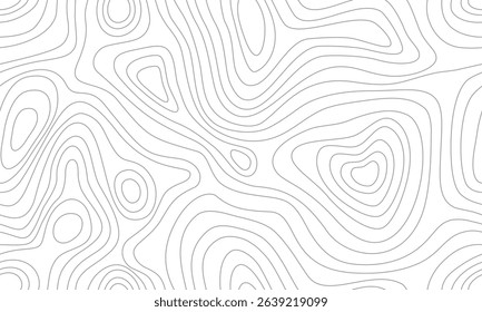 Grey contour line seamless background. Vector Repeating Texture.