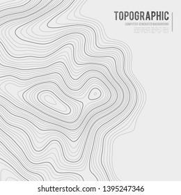 Grey Contours Vector Topography. Geographic Mountain Topography Vector Illustration. Topographic Pattern Texture. Map On Land Vector Terrain. Elevation Graphic Contour Height Lines. Topographic Map