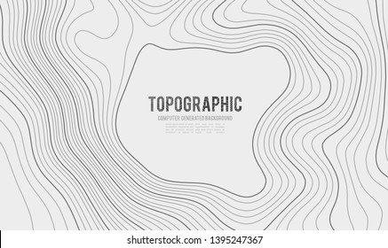 Grey Contours Vector Topography. Geographic Mountain Topography Vector Illustration. Topographic Pattern Texture. Map On Land Vector Terrain. Elevation Graphic Contour Height Lines. Topographic Map