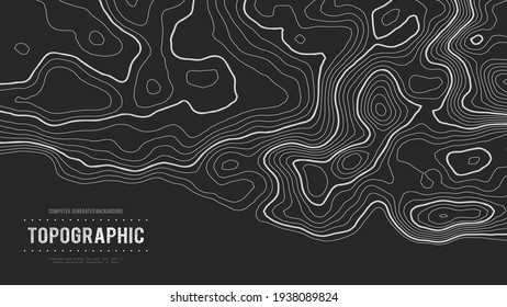 Grey contours vector topography. Geographic mountain topography vector illustration. Topographic pattern texture. Map on land vector terrain. Elevation graphic contour height lines. Topographic map