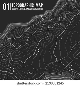 Grey contours vector topography. Geographic mountain topography vector illustration. Topographic pattern texture. Map on land vector terrain. Elevation graphic contour height lines. Topographic map