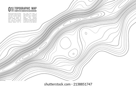 Grey Contours Vector Topography. Geographic Mountain Topography Vector Illustration. Topographic Pattern Texture. Map On Land Vector Terrain. Elevation Graphic Contour Height Lines. Topographic Map