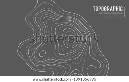 Grey contours vector topography. Geographic mountain topography vector illustration. Topographic pattern texture. Map on land vector terrain. Elevation graphic contour height lines. Topographic map