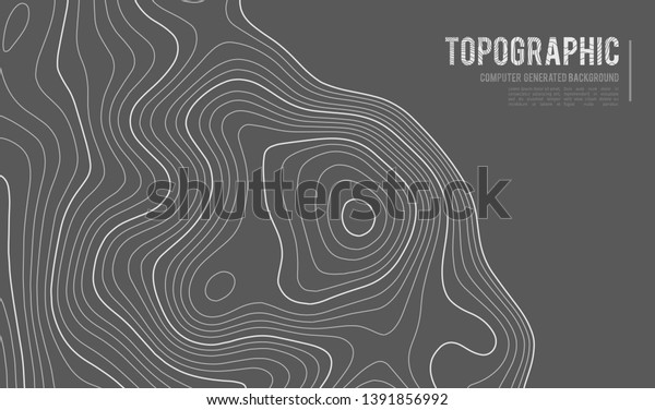 Grey contours vector topography. Geographic mountain\
topography vector illustration. Topographic pattern texture. Map on\
land vector terrain. Elevation graphic contour height lines.\
Topographic map