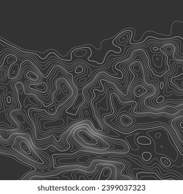 Grey contours vector topography. Mountain terrain geographic map. Elevation graphic contour height lines. Topographic map