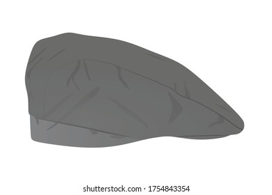 Grey cook hat. vector illustration
