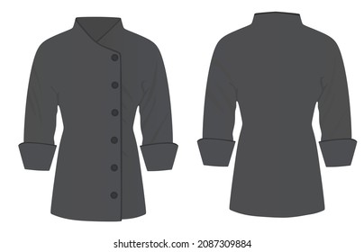 Grey cook uniform. vector illustration