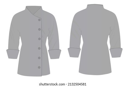 Grey cook uniform. vector illustration