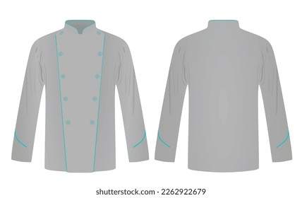 Uniforme de cocina gris. ilustración vectorial