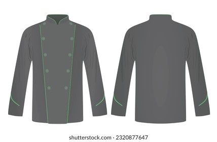 Grey cook uniform. vector illustration