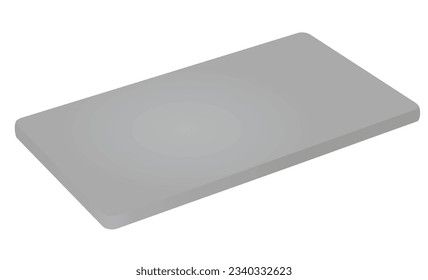 Grey cooking board. vector illustration