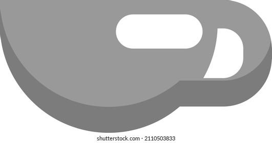 Grey cooking cup, illustration, vector on a white background.