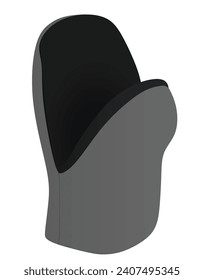 Grey  cooking glove. vector illustration