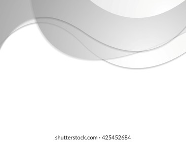 Fondo abstracto ondulado corporativo gris. Diseño de vectores