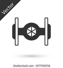 Grey Cosmic ship icon isolated on white background.  Vector