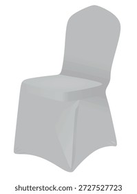 Grey  covered chair. vector illustration