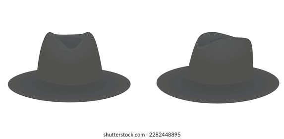 Grey cowboy hat. vector illustration