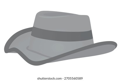 Grauer Cowboyhut. Vektorgrafik	
