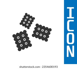 Grey Cracker biscuit icon isolated on white background. Sweet cookie.  Vector Illustration