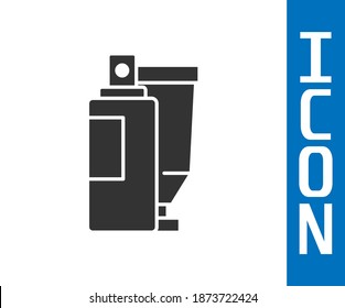 Grey Cream or lotion cosmetic tube icon isolated on white background. Body care products for woman.  Vector