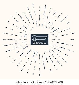 Grey Create account screen icon isolated on beige background. Abstract circle random dots. Vector Illustration