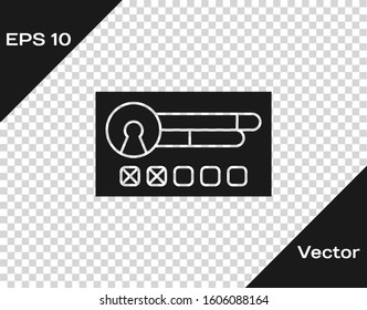 Grey Create account screen icon isolated on transparent background.  Vector Illustration - Powered by Shutterstock - Get 15% off with code: PIKWIZARD15
