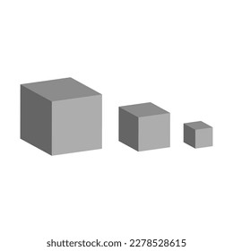 Grey cubes, great design for any purposes. Design element. Vector illustration.