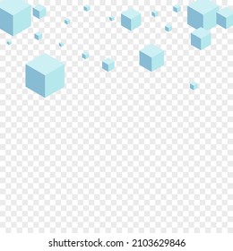Grey Cubic Background Transparent Vector. Square Shadow Texture. White Cube Spatial Template. Paper Card. Monochrome Geometry Geometric.