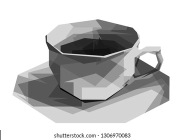grey cup on vector illustration