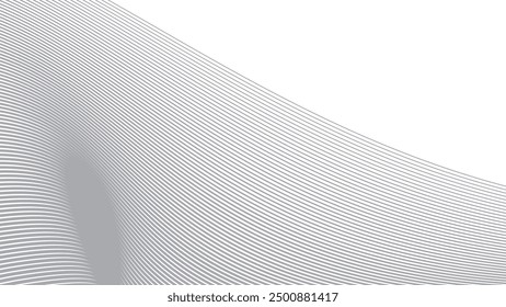 Imagen de Vector de fondo abstracto de líneas de curva gris para fondo o presentación
