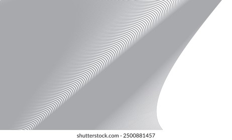 Imagen de Vector de fondo abstracto de líneas de curva gris para fondo o presentación