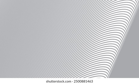 Grey curve lines abstract background vector image for backdrop or presentation