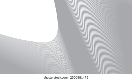 Imagen de Vector de fondo abstracto de líneas de curva gris para fondo o presentación