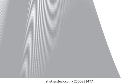 Grey curve lines abstract background vector image for backdrop or presentation