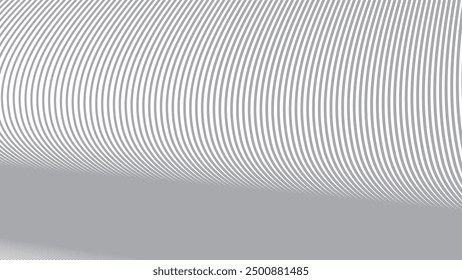 Imagen de Vector de fondo abstracto de líneas de curva gris para fondo o presentación