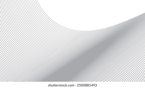 Imagen de Vector de fondo abstracto de líneas de curva gris para fondo o presentación
