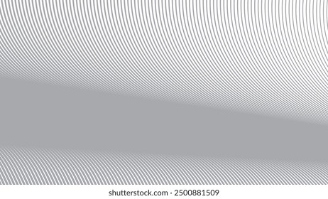 Grey curve lines abstract background vector image for backdrop or presentation
