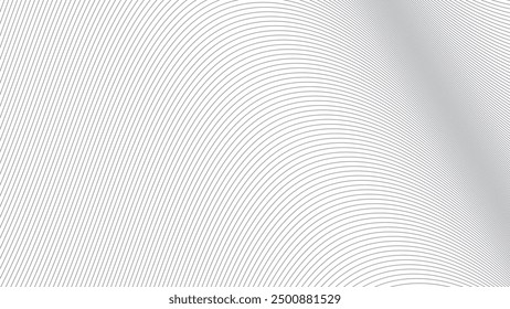 Grey curve lines abstract background vector image for backdrop or presentation