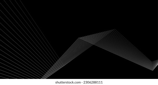 Fondo tecnológico abstracto de líneas curvas grises. Diseño mínimo geométrico vectorial